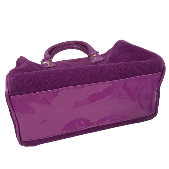 Victoria’s Secret Purple Velvet Love Embroidered Bag Satchel - Picture 5 of 6